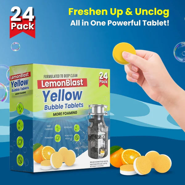 🍋 LemonBlast Deep Clean Bubble Tablets | Buy 1 Get 1 Free | 24pc
